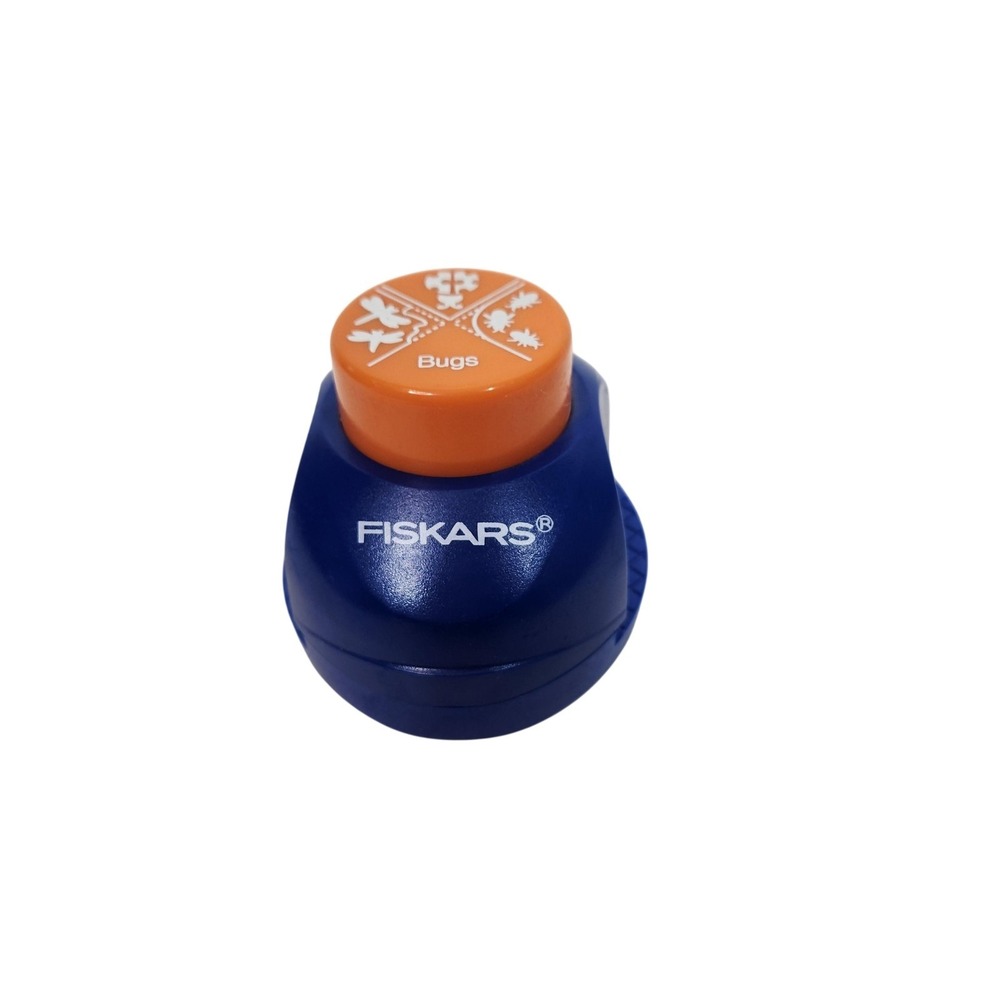 Fiskars Bugs Craft Punch 1-1.75 In Blue Orange Paper Punch Scrapbook Cards
